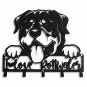 Wieszak do przedpokoju Pies Rottweiler Love [M] 39x34cm Metalowy
