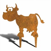 Ozdoba ogrodowa Pupil Ogrodowy Krówka Zosia [M] 38x39cm - rdzawa dekoracja do ogrodu