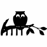 Wieszak na klucze SOWA [S] 20x9cm - Metalowy organizer ścienny na klucze, gadżety i akcesoria