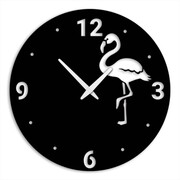 Zegar z Flamingiem [M] 40cm - metalowy zegar ścienny