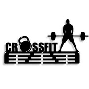 Wieszak na medale CROSSFIT KETTLEBELL [M] 40x22cm - Metalowy Ścienny Wieszak Na Medale