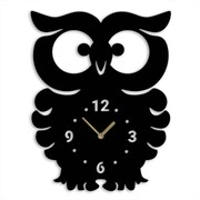Zegar Mądra Sówka [S] 23x30cm - metalowy zegar ścienny dla dziecka