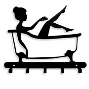 Wieszak łazienkowy DZIEWCZYNA W WANNIE [S] 20x16cm do łazienki