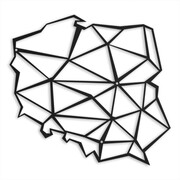 Dekor Geometryczna Mapa Polski [L] 50x53cm ozdoba z metalu