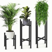 Zestaw 3 Kwietników Metalowych POPPY - Metalowy stojak na kwiaty w stylu LOFT