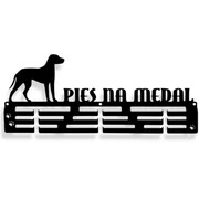 Wieszak na medale i rozety PIES NA MEDAL [M] 36x15 cm - Metalowy Ścienny Wieszak Na Medale