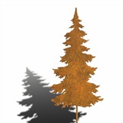 Biżuteria Ogrodowa Ozdoba Rdzawa Choinka [XL] 16x80cm - Świąteczna dekoracja ogrodu