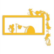 Myszula i Spóła [XL] 55x42cm - Metalowa Dekoracja Ścienna do Pokoju Dziecka