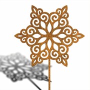 Biżuteria Ogrodowa Ozdoba Rdzawa Śnieżna Gwiazdka [XXL] 17x93cm - Świąteczna dekoracja ogrodu