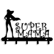 Wieszak na klucze SUPER MAMA [S] 20x14 cm