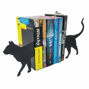 Podwójna Podpórka Do Książek Kot [L] 42x20cm - Metalowa