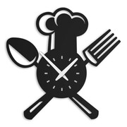 Zegar kuchenny Kuchcik [M] 40x39cm - metalowy zegar ścienny