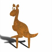 Ozdoba ogrodowa Pupil Ogrodowy Kangur Oskar [M] 25x39cm - rdzawa dekoracja do ogrodu