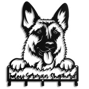 Wieszak Na Klucze Pies Wilczur Love [S] 21x27cm - Metalowy