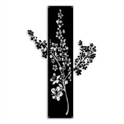 Dekor Tryptyk Kwitnący Krzew [XXL] 70x115cm - Metalowa Dekoracja Ścienna