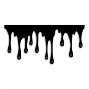 Wieszak do przedpokoju Drops [XXL] 80x39cm - Metalowa dekoracja ścienna