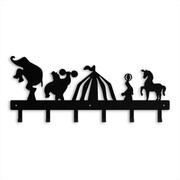Wieszak na kurtki do przedpokoju Ale Cyrk [XL] 60x25cm - Metalowa ozdoba ścienna