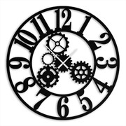 Zegar Zębatki [XXL] 100cm - metalowy zegar ścienny