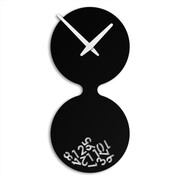 Zegar Klepsydra [M] 19x40cm - metalowy zegar ścienny