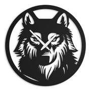 Zegar Wilczek [M] 40cm - metalowy zegar ścienny