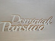 Napis stojący stylizowany Państwo Nazwisko biało--naturalny