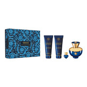 Versace pour Femme Dylan Blue zestaw - woda perfumowana 100 ml + woda perfumowana 5 ml + balsam do ciała 100 ml + żel pod prysznic 100 ml Versace