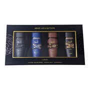 Lattafa Asad Collection Zestaw Asad woda perfumowana 25 ml + Asad Bourbon woda perfumowana 25 ml + Asad Zanzibar woda perfumowana 25 ml + Asad Elixir woda perfumowana 25 ml Lattafa