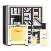 Hermes Terre d'Hermes zestaw - perfumy 75 ml + perfumy 5 ml + żel pod prysznic 40 ml Hermes