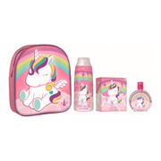 Air-Val Eau My Unicorn Zestaw - woda toaletowa 50 ml + żel pod prysznic 300 ml + plecak Air-Val