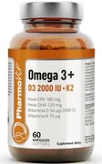 Pharmovit Clean Label Omega 3 + D3 2000IU + K2 60 kapsułek Softgel