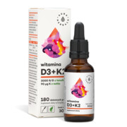 AURA HERBALS Witamina D3 + K2mk7 w kroplach (30 ml)