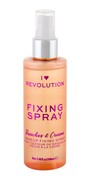 Makeup Revolution London Fixing Spray I Heart Revolution Peaches Cream Utrwalacz makijażu 100ml (W) (P2)