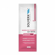SOLVERX Sensitive Skin łagodząca maska do twarzy, szyi i dekoltu dla skóry wrażliwej i naczynkowej 10ml (P1)