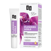 AA Flowers&Oils 55+ Ujędrnienie Krem przeciwzmarszczkowy na okolice oczu i ust 15 ml