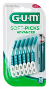 GUM Soft-Picks Advance - elastyczne wykałaczki z delikatną, gumową końcówką L LARGE 30szt