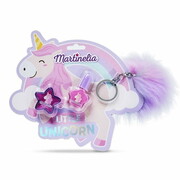 MARTINELIA SET Little Unicorn Key Chain lakier do paznokci Różowy 4ml + błyszczyk do ust 6ml + breloczek (P1)
