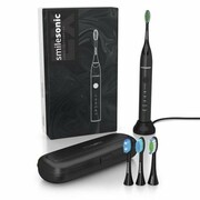 Smilesonic EX Black - Szczoteczka soniczna z 4 końcówkami w zestawie