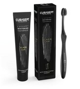 CURASEPT Whitening Luxury System CARBON BLACK - zestaw wybielająca pasta do mycia zębów + szczoteczka, 75 ml