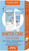 FLOSLEK - ZESTAW WINTER CARE FOR ACTIVE (Krem zimowy przeciwsłoneczny SPF50+ i zimowa wazelinka do ust)