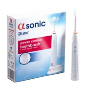 Alfa Sonic Power Control - Szczoteczka Soniczna z 5 trybami pracy i 4 końcówkami w zestawie, Biała
