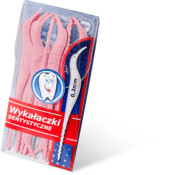 Wykałaczki dentystyczne - opakowanie kieszonkowe, 10 szt, różowe