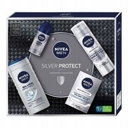 Nivea Men Silver Protect zestaw pianka do golenia 200ml + żel pod prysznic 250ml + balsam po goleniu 100ml + antyperspirant roll-on 50ml (P1)
