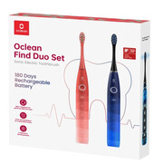 Oclean Szczoteczka Soniczna Find Duo Set - zestaw dwóch szczoteczek w kolorze czerwonym i niebieskim