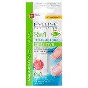 Eveline Cosmetics Nail Therapy Professional 8in1 Sensitive Total Action wzmacniająca odżywka do paznokci 12ml (P1)