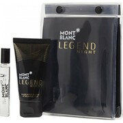 Mont Blanc Legend Night zestaw miniatura wody perfumowanej spray 7.5ml + balsam po goleniu 50ml + kosmetyczka (P1)