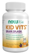 NOW FOODS Kid Vits Grape Splash - Witaminy i minerały dla dzieci Kid Vits Smak winogronowy (120 tabl.)