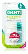 GUM SOFT-PICKS Large - Elastyczne Wykałaczki z delikatną, gumowaną Końcówką 50 szt.