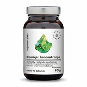 AURA HERBALS Pamięc i Koncentracja - Ginkgo Biloba + Bacopa (90 tabl.)