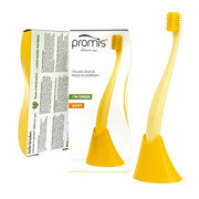 PROMIS COMBO PACK - szczoteczka do zębów żółta + stojak