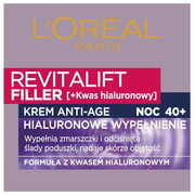 L'Oreal Paris Revitalift Filler [HA] krem do twarzy z kwasem hialuronowym na noc 50ml (P1)